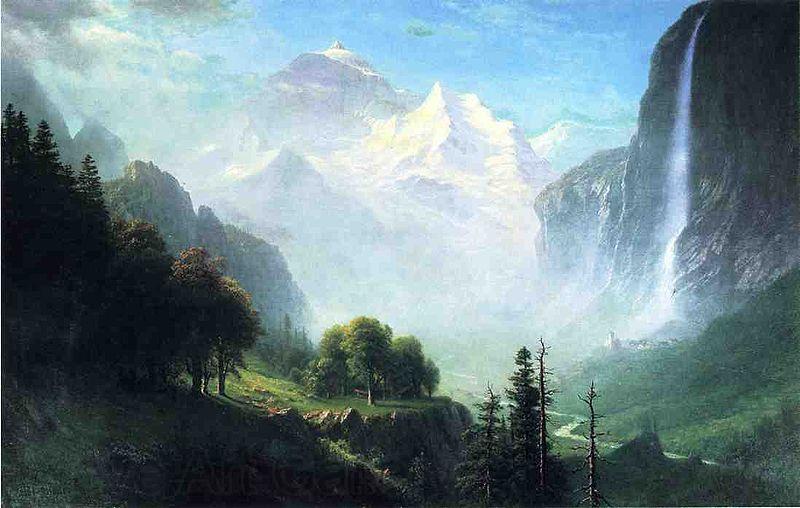 Albert Bierstadt Staubbach Falls, Near Lauterbrunnen, Switzerland